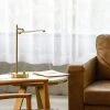 15" West Desk Lamp with Dimmer Rotary Switch (Includes LED Light Bulb) Matte Brass - Globe Electric