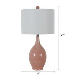 27" Annabelle Ceramic Table Lamp Rose - Decor Therapy 13 27" Annabelle Ceramic Table Lamp Rose - Decor Therapy -Desk Lamps sales shop unnamed file 5007