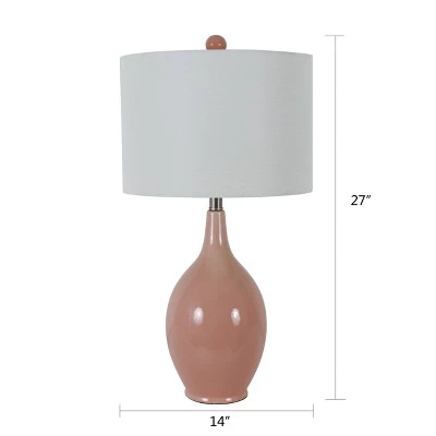 27" Annabelle Ceramic Table Lamp Rose - Decor Therapy 5 27" Annabelle Ceramic Table Lamp Rose - Decor Therapy - Image 5