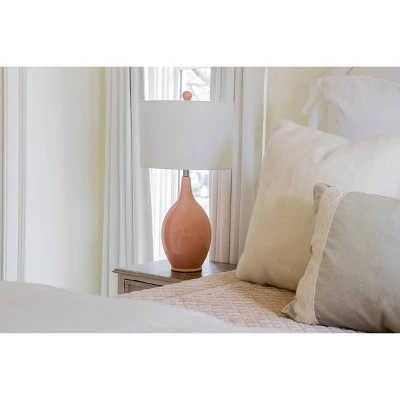 27" Annabelle Ceramic Table Lamp Rose - Decor Therapy 8 27" Annabelle Ceramic Table Lamp Rose - Decor Therapy - Image 8