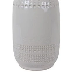 27.5" Patterned Ceramic Table Lamp White Glaze - Decor Therapy -Desk Lamps sales shop unnamed file 5041