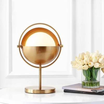 JONATHAN Y 17.5" Iron and Glass Casi Art Deco Mid Century Globe Table Lamp (Includes LED Light Bulb) Brass - Jonathan Y 1 JONATHAN Y 17.5" Iron and Glass Casi Art Deco Mid Century Globe Table Lamp (Includes LED Light Bulb) Brass - Jonathan Y