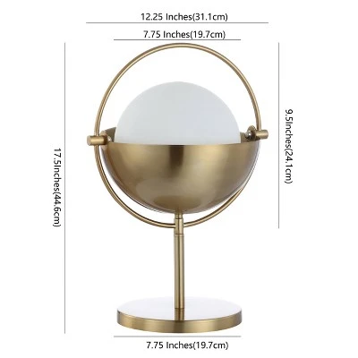 JONATHAN Y 17.5" Iron and Glass Casi Art Deco Mid Century Globe Table Lamp (Includes LED Light Bulb) Brass - Jonathan Y 3 JONATHAN Y 17.5" Iron and Glass Casi Art Deco Mid Century Globe Table Lamp (Includes LED Light Bulb) Brass - Jonathan Y - Image 3