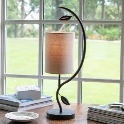 22" Anna Leaf Table Lamp Painted Bronze - Decor Therapy -Desk Lamps sales shop unnamed file 5057