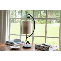 22" Anna Leaf Table Lamp Painted Bronze - Decor Therapy -Desk Lamps sales shop unnamed file 5058
