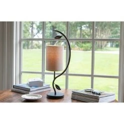 22" Anna Leaf Table Lamp Painted Bronze - Decor Therapy -Desk Lamps sales shop unnamed file 5059