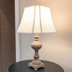 25" Frances Carved Resin Table Lamp French Finish - Decor Therapy -Desk Lamps sales shop unnamed file 5090