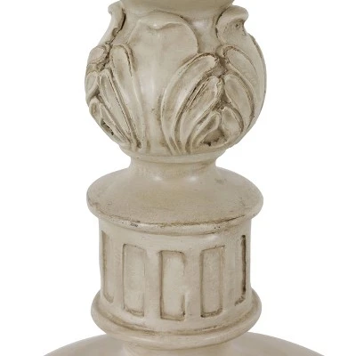 30" x 12" Dora Sculpted Resin Table Lamp Distressed Cream - Decor Therapy 2 30" x 12" Dora Sculpted Resin Table Lamp Distressed Cream - Decor Therapy - Image 2