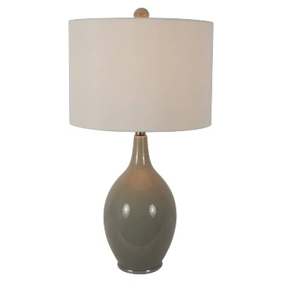 27" Annabelle Ceramic Table Lamp Gray - Decor Therapy 1 27" Annabelle Ceramic Table Lamp Gray - Decor Therapy