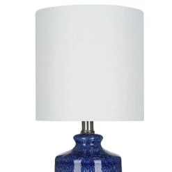 14.75" Ceramic Accent Lamp Blue (Includes LED Light Bulb) - Cresswell Lighting -Desk Lamps sales shop unnamed file 5117
