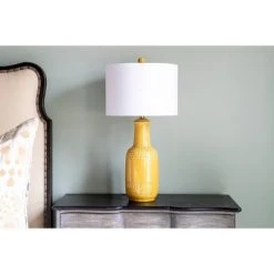27.5" Patterned Ceramic Table Lamp Camel Glaze - Decor Therapy 16 27.5" Patterned Ceramic Table Lamp Camel Glaze - Decor Therapy -Desk Lamps sales shop unnamed file 5127