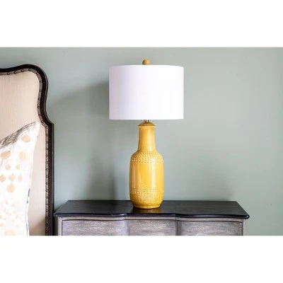 27.5" Patterned Ceramic Table Lamp Camel Glaze - Decor Therapy 8 27.5" Patterned Ceramic Table Lamp Camel Glaze - Decor Therapy - Image 8