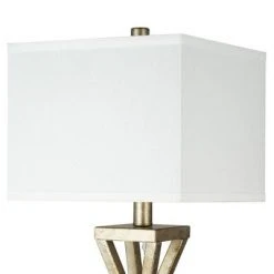 22.5" Metal Cage Table Lamp (Includes LED Light Bulb) Silver - Cresswell Lighting -Desk Lamps sales shop unnamed file 5131