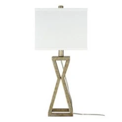 22.5" Metal Cage Table Lamp (Includes LED Light Bulb) Silver - Cresswell Lighting -Desk Lamps sales shop unnamed file 5132