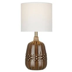 19" Ceramic Accent Lamp Bronze - Cresswell Lighting