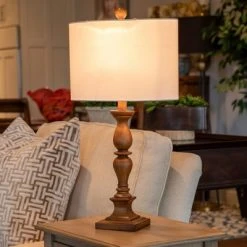 23" Ellie Transitional Table Lamp Honey Pine - Decor Therapy -Desk Lamps sales shop unnamed file 5163