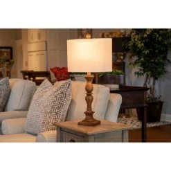 23" Ellie Transitional Table Lamp Honey Pine - Decor Therapy -Desk Lamps sales shop unnamed file 5165