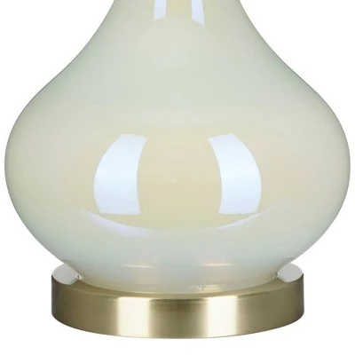 25.25" Glass Lamp White - Cresswell Lighting 2 25.25" Glass Lamp White - Cresswell Lighting - Image 2