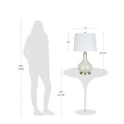 25.25" Glass Lamp White - Cresswell Lighting 7 25.25" Glass Lamp White - Cresswell Lighting -Desk Lamps sales shop unnamed file 5180
