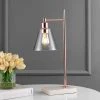 JONATHAN Y 22.25" Metal and Marble Lorena Modern Glam Table Lamp (Includes LED Light Bulb) Copper - Jonathan Y