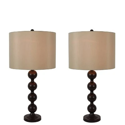 28.5" Set of 2 Sadie Stacked Ball Table Lamp Bronze - Decor Therapy 1 28.5" Set of 2 Sadie Stacked Ball Table Lamp Bronze - Decor Therapy