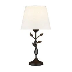 21" Metal Floral Table Lamp (Includes LED Light Bulb) - Cresswell Lighting
