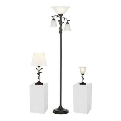21" Metal Floral Table Lamp (Includes LED Light Bulb) - Cresswell Lighting 4 21" Metal Floral Table Lamp (Includes LED Light Bulb) - Cresswell Lighting - Image 4