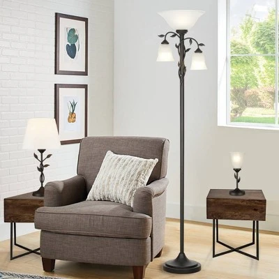 21" Metal Floral Table Lamp (Includes LED Light Bulb) - Cresswell Lighting 6 21" Metal Floral Table Lamp (Includes LED Light Bulb) - Cresswell Lighting - Image 6