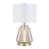 23.5" Glass Table Lamp Champagne (Includes LED Light Bulb) - Cresswell Lighting