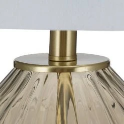 23.5" Glass Table Lamp Champagne - Cresswell Lighting
