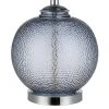 23.5" Glass Table Lamp Gray (Includes LED Light Bulb) - Cresswell Lighting