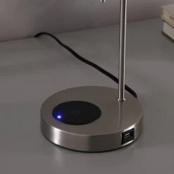 20" Traditional Metal Floor Lamp with USB Charging Port - Silver - Ore International 8 20" Traditional Metal Floor Lamp with USB Charging Port - Silver - Ore International -Desk Lamps sales shop unnamed file 5269