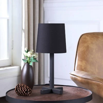 16.5" Traditional Metal Table Lamp with Cross Leg Base Black - Ore International 2 16.5" Traditional Metal Table Lamp with Cross Leg Base Black - Ore International - Image 2