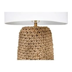 Jute Rope Table Lamp with Linen Shade - 3R Studios -Desk Lamps sales shop unnamed file 5277