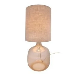 Transparent Glass Table Lamp with Cotton Shade - 3R Studios 7 Transparent Glass Table Lamp with Cotton Shade - 3R Studios -Desk Lamps sales shop unnamed file 5284
