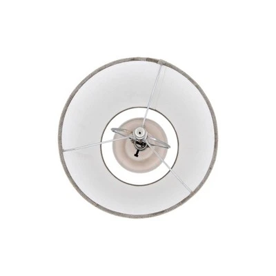 Transparent Glass Table Lamp with Cotton Shade - 3R Studios 4 Transparent Glass Table Lamp with Cotton Shade - 3R Studios - Image 4