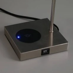 21.5" Modern Metal Table Lamp with USB Charging Port Gray - Ore International -Desk Lamps sales shop unnamed file 5290