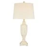28" Faux Wood Table Lamp (Includes LED Light Bulb) White - Cresswell Lighting