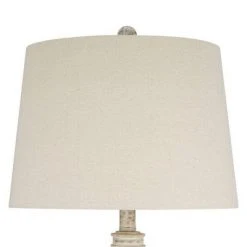 28" Faux Wood Table Lamp (Includes LED Light Bulb) White - Cresswell Lighting 8 28" Faux Wood Table Lamp (Includes LED Light Bulb) White - Cresswell Lighting -Desk Lamps sales shop unnamed file 5319