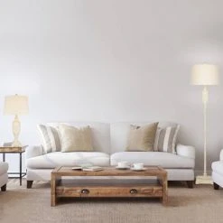 28" Faux Wood Table Lamp (Includes LED Light Bulb) White - Cresswell Lighting 11 28" Faux Wood Table Lamp (Includes LED Light Bulb) White - Cresswell Lighting -Desk Lamps sales shop unnamed file 5322