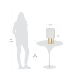 15" Square MDF Table Lamp Natural - Cresswell Lighting -Desk Lamps sales shop unnamed file 5390