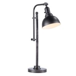 30" x 34" Emery Desk Lamp Antique Silver - LumiSource