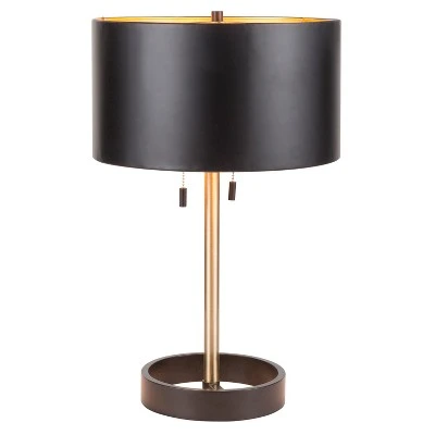 24" Hilton Table Lamp Black/Gold - LumiSource 1 24" Hilton Table Lamp Black/Gold - LumiSource
