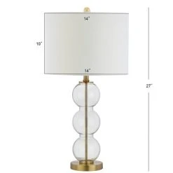 JONATHAN Y 27" (Set of 2) Bella Glass Triple Sphere Table Lamp (Includes Energy Efficient Light Bulb) - JONATHAN Y Chrome -Desk Lamps sales shop unnamed file 542