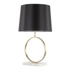 26" Moon Table Lamp Black/Gold/White - LumiSource -Desk Lamps sales shop unnamed file 5436