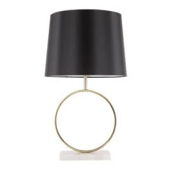 26" Moon Table Lamp Black/Gold/White - LumiSource -Desk Lamps sales shop unnamed file 5437