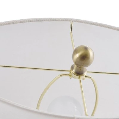 Large Round Transitional Dimpled Moulded Table Lamp White - StyleCraft 2 Large Round Transitional Dimpled Moulded Table Lamp White - StyleCraft - Image 2