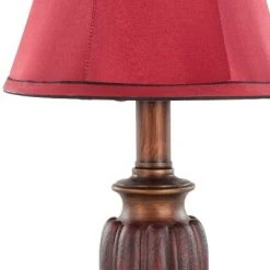 (Set of 2) 17" Hermione Urn Lamp Red (Includes CFL Light Bulb) - Safavieh -Desk Lamps sales shop unnamed file 5449