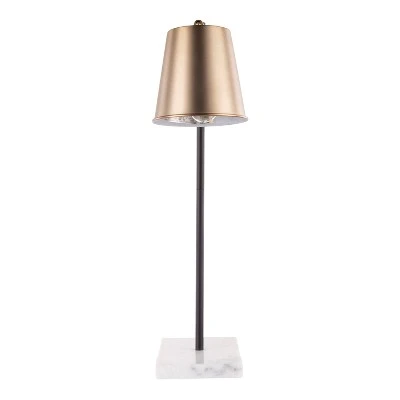 25-29" Metric Table Lamp Antique Brass/White - LumiSource 5 25-29" Metric Table Lamp Antique Brass/White - LumiSource - Image 5