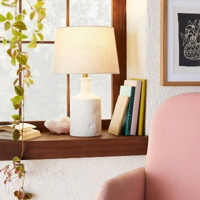 Opalhouse Designed With Jungalow Matte Ceramic Table Lamp White (Includes LED Light Bulb) - Opalhouse™ designed with Jungalow™ 1 Opalhouse Designed With Jungalow Matte Ceramic Table Lamp White (Includes LED Light Bulb) - Opalhouse™ designed with Jungalow™